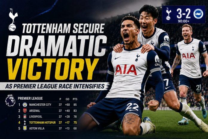 Tottenham Secure Dramatic Victory as Premier League Race Intensifies
